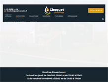 Tablet Screenshot of choquetchauffage.com